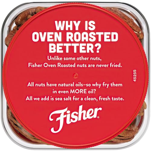 Fisher Oven Roasted Never Fried Mammoth Pecans17 OuncesHeart Healthy Snacks for AdultsMade with Sea SaltNo Added Oil or Artificial IngredientsGluten FreeVegan ProteinBulk(Pack of 2)