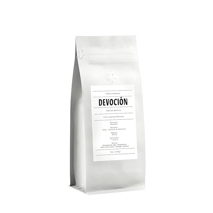Villa Pastora Natural - Roasted by Devocion - Freshly Ground Coffee - 12 Ounce Bag
