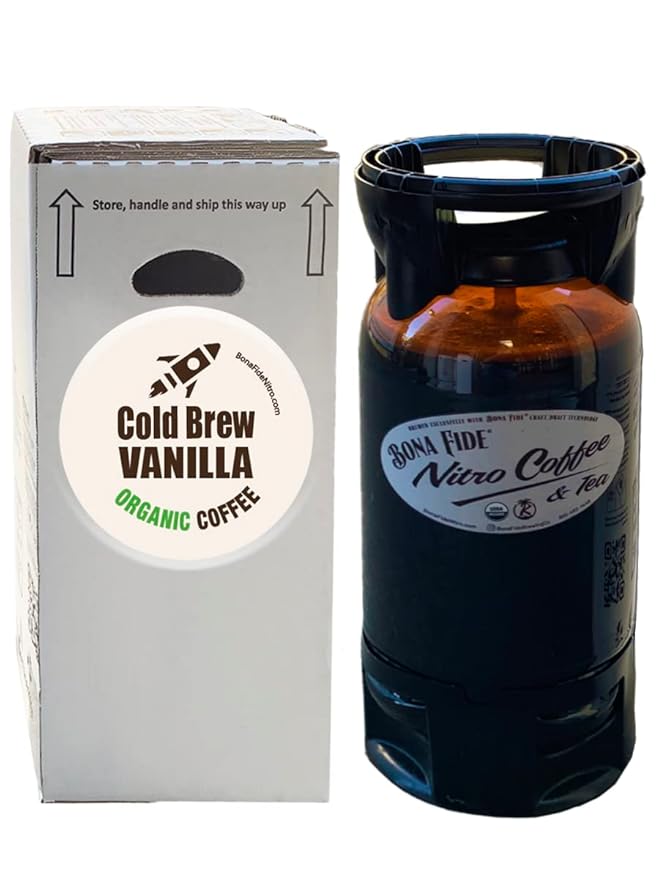 Cold Brew Vanilla Coffee Organic PET Keg 5 Gal Draft Coffee In Keg Still/Flat