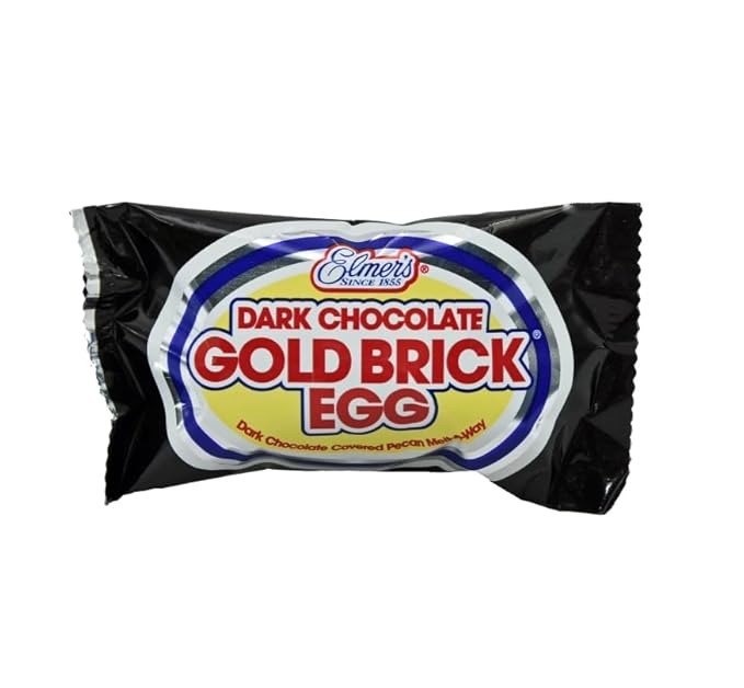 Emer's Easter Chocolate Eggs Assortment Gold Brick Heavenly Hash Pecan Individually Wrapped 10 Count (Milk &amp Dark Chocolate Gold Brick)