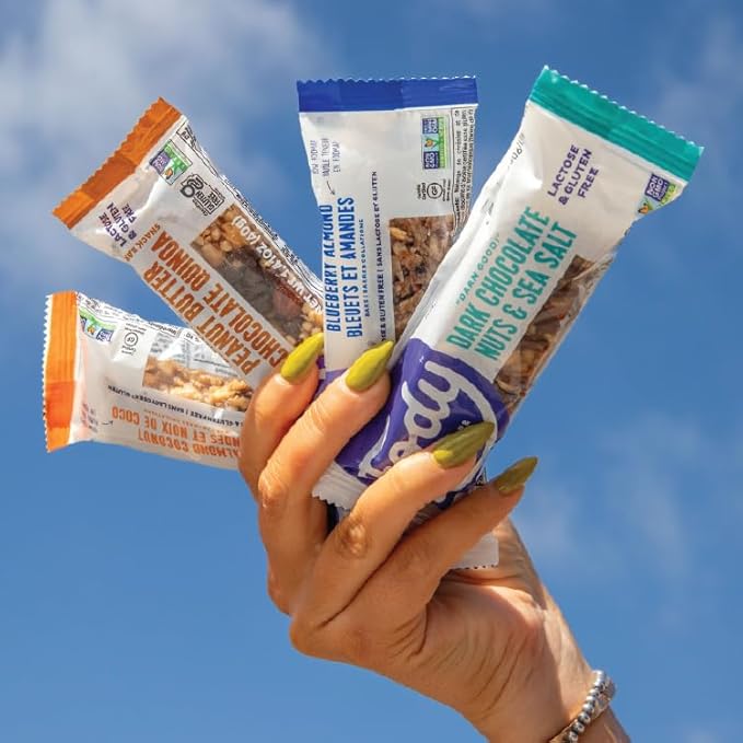Fody Foods Snack Bars Peanut Butter Chocolate Quinoa 1.41 Oz (Pack of 6) 6g Protein Low FODMAP Gut &amp IBS Friendly Vegan Lactose Free Non-GMO Gluten Free