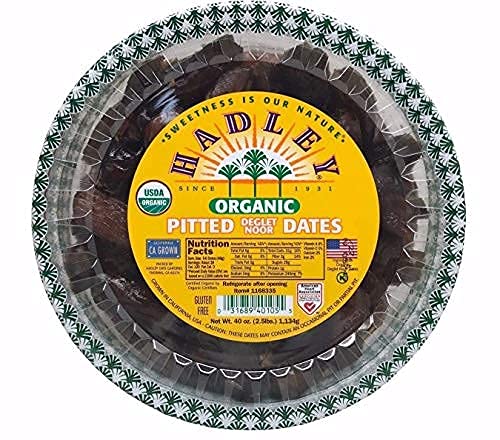 Al Amin Foods Hadley Dates Organic Pitted Deglet Noor Dates 2.5LBS each 2 Pack
