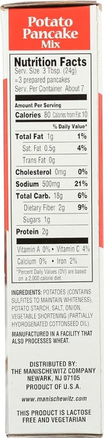 Manischewitz Potato Pancake Mix 6-ounce Boxes (Pack of 12)
