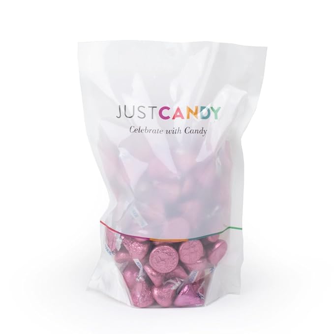 90 Pcs Pink Candy Hershey's Kisses Milk Chocolates