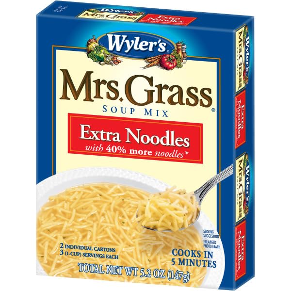 Mrs. Grass Extra Noodles &amp Homestyle Beef Stew Soup Mix (Variety Pack)