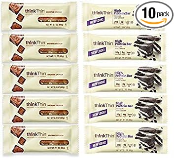 thinkThin Cookies &amp Cream + Brownie Crunch (Pack of 10)