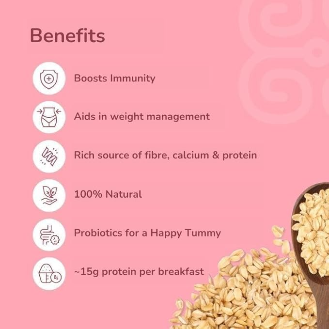 FMSo Overnight Rolled Oats Assorted 420 G | Healthy Oatmeal Breakfast Within 15 g High Protein Calcium &amp Fibre | Diet Food For Weight Loss For Women &amp Men | No Refined Sugar | Gluten Free