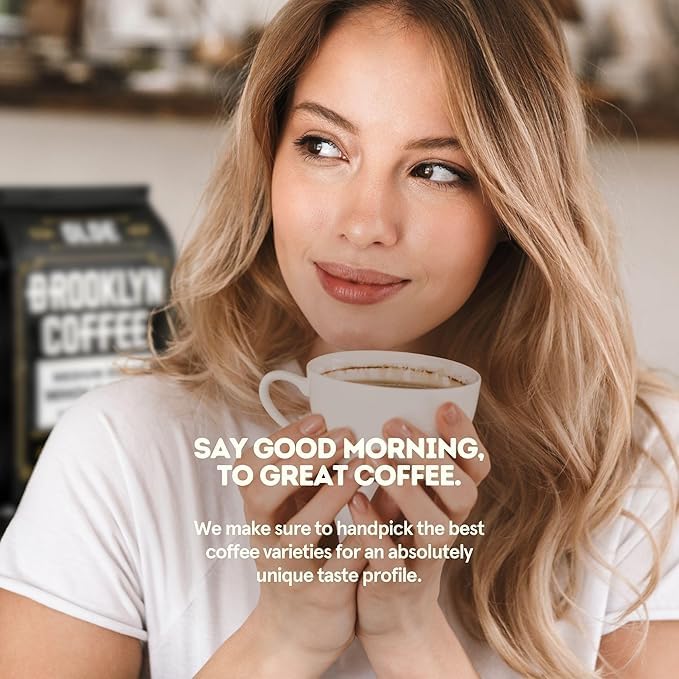 BROOKLYN COFFEE Whole Bean Classic Medium Roast (5lb) Balanced Smooth Mellow - Fresh Bulk Coffee Beans Roasted Weekly in NYC