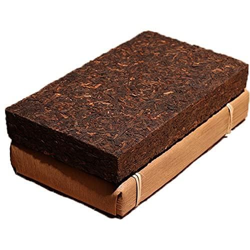 Yunnan Pu'er Tea Brick - Fermented Black Tea Since 2009 Organic Pu-erh 500g Package With Bamboo Leaves Traditional Method