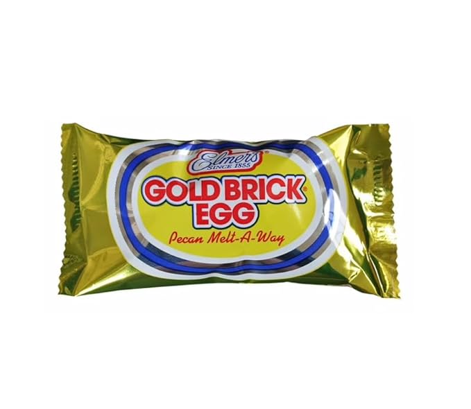 Emer's Easter Chocolate Eggs Assortment Gold Brick Heavenly Hash Pecan Individually Wrapped 10 Count (Milk Chocolate Gold Brick)
