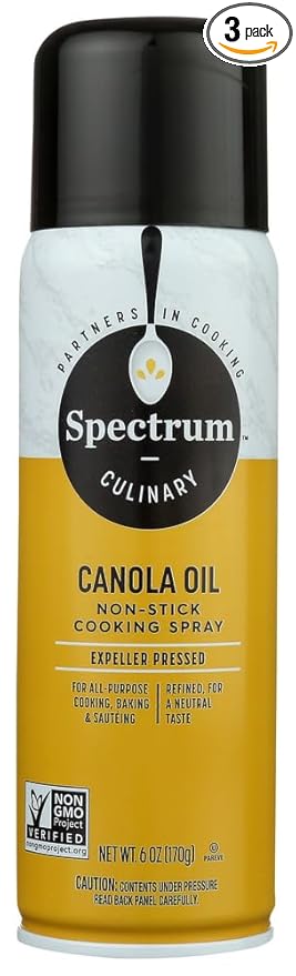 Spectrum Naturals High Heat Canola Skillet Spray 6 Oz (Pack of 3)