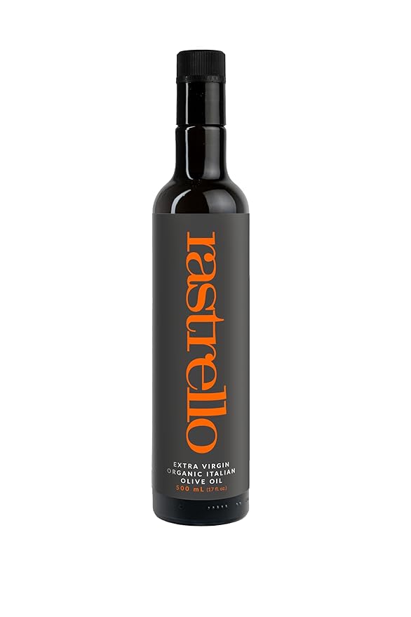 Rastrello Extra Virgin Olive Oil - 500ml Organic Cold-Pressed Hand-Harvested - Leccino &amp Moraiolo Blend from Umbria Italy