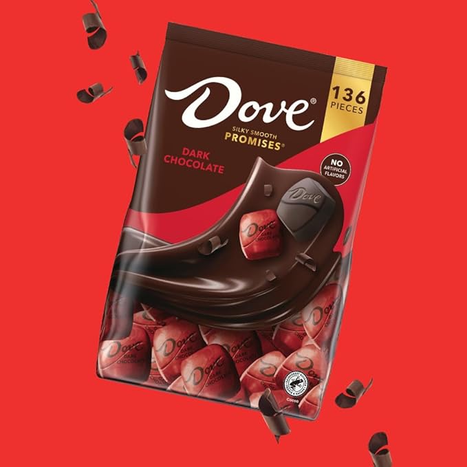 DOVE PROMISES Dark Chocolate Candy 136 Ct Bulk Bag