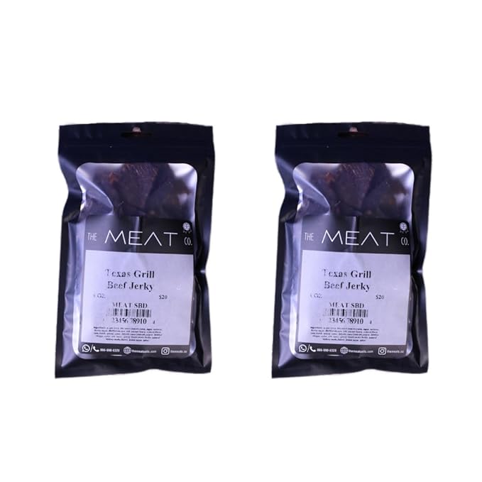 The Meat Co Texas Grill Beef Jerky kosher certified Made with Premium Meats handmade (8oz)