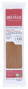 DeLallo B61947 Delallo Organic Whole Wheat Capellini No -16x16oz