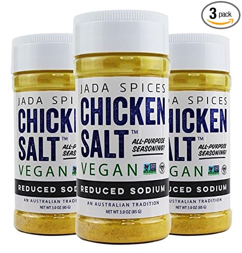 JADA Spices Chicken Salt Spice and Seasoning - Reduced Sodium Flavor 3PACK - Vegan Keto &amp Paleo Friendly - Perfect for Cooking BBQ Grilling Rubs Popcorn and more - Preservative &amp Additive