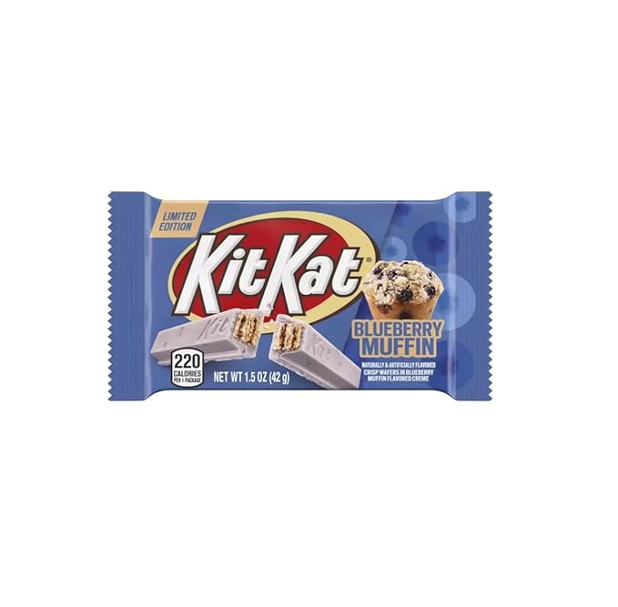 Hershey's KitKat 6 Bars Variety Assortment Mix Bundle Pack Chocolate Candy Singles - Milk - Dark- Mint - Mocha - Strawberry - Blueberry Muffin 1.5 ounces