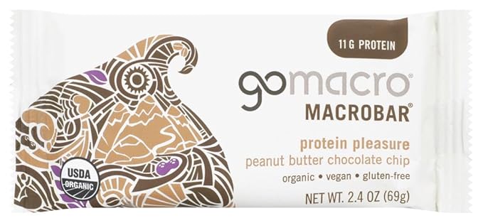 GoMacro Organic Macrobar 2 oz bars Peanut Butter Chocolate Chip 12 bars