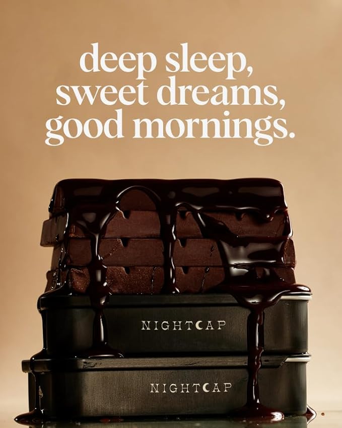Alice Mushrooms Nightcap | Mushroom Chocolates | Supports Deep Sleep Calm Mind and Stress Relief - Reishi &amp L-Theanine | Regulates Sleep Cycles &amp Reduces Tension - Magnesium Zinc