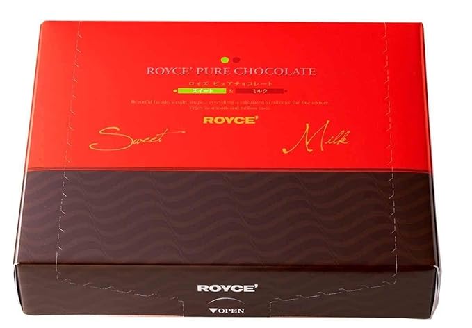 ROYCE' Pure Chocolate Sweet &amp Milk - Assortment of Sweet and Milk Chocolates | Ideal for Baking and Desserts| No Artificial Preservatives | Japanese Chocolate from Hokkaido (40 Pieces of Chocola