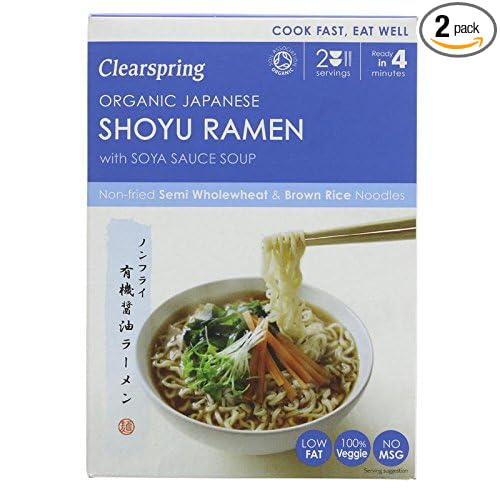 Clearspring Organic Japanese Shoyu Ramen Noodles with Soya Sauce Soup 170g - Pack of 2