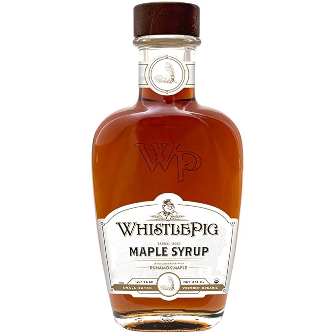 Runamok Maple &amp WhistlePig Organic Rye Whiskey Barrel-aged Maple Syrup 375 ml | 12.7 FL oz