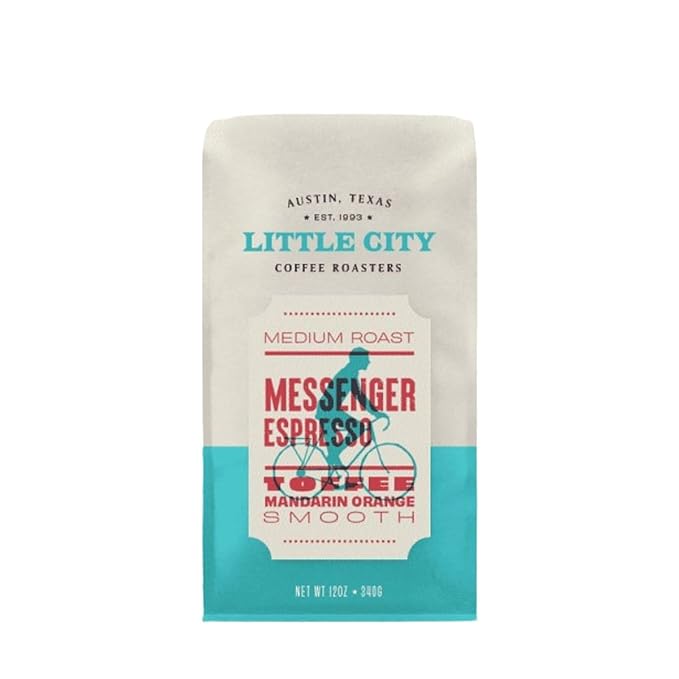 Messenger Espresso - Roasted by Little City Coffee Roasters - Whole Bean Coffee - 5 Pound Bag
