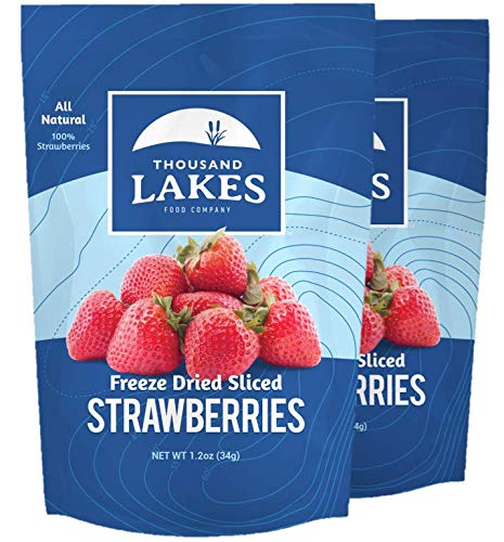 Thousand Lakes Freeze Dried Fruit 3 2-Pack (6 Pouches Total) Bundle | 100% Raspberries Sliced Strawberries and Sliced Bananas