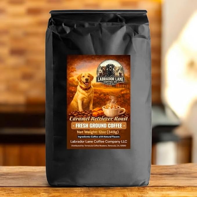 Caramel Retriever Roast (Caramel Flavored Coffee) - Premium Hand Crafted Coffee - 12oz