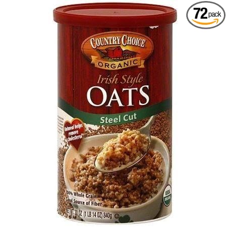 Country Choice Organic Irish Steel Cut Oats 30-Ounce Canisters (Pack of 6) ( Value Bulk Multi-pack)