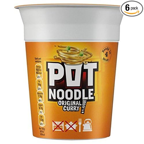 Pot Noodle Original Curry 90g - Pack of 6
