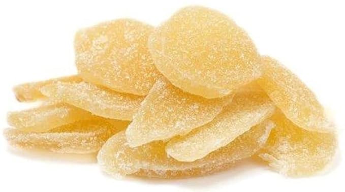 Crystallized Ginger Slices by It's Delish 2 Lbs Bulk | Candied Dried Ginger Fruit Chews Natural Candy Ginger Root with Sugar Crystals Unsulphured No Color Added - Healthy Snack Vegan Kosher