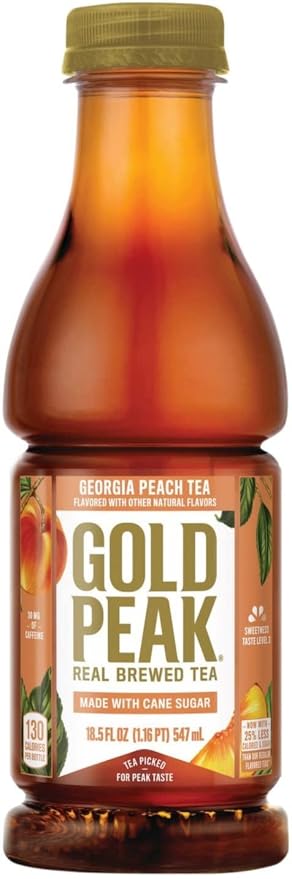 Generic B4Y Georgia Peach Ice Tea Bottles - Gold_Peak (12 18.5 Fl Oz)