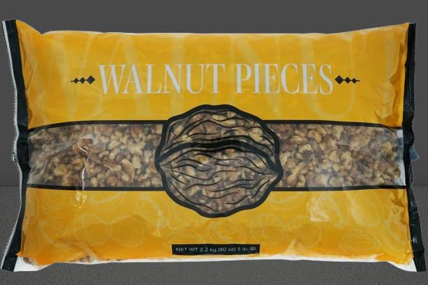 Walnut Pieces – 5 lbs – Premium Baking Nuts for Cooking Snacking &amp Recipes