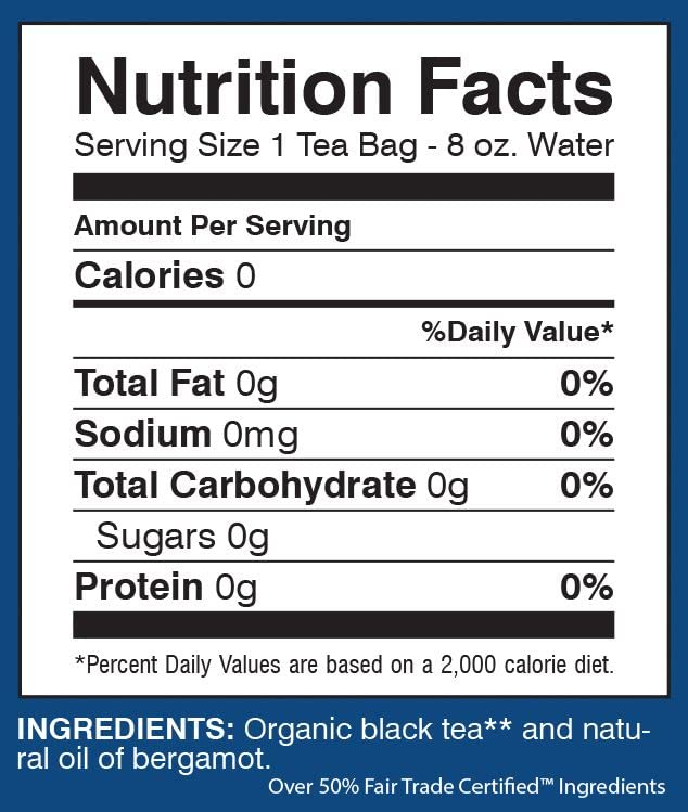 Davidson's Organics Earl Grey 25-count Tea Bags Pack of 6