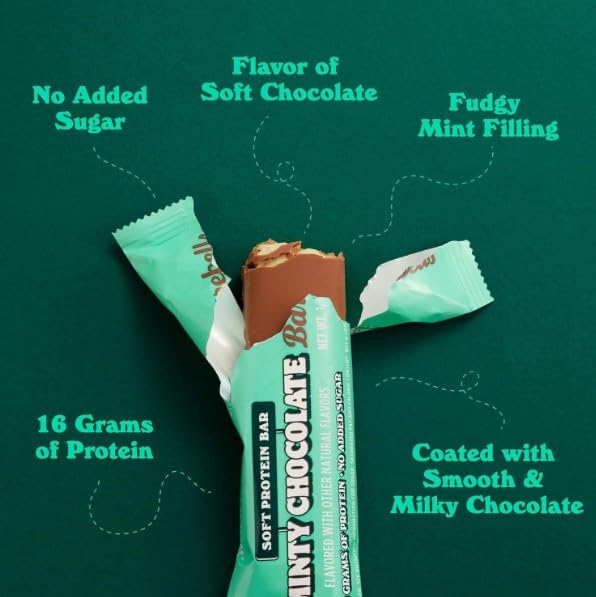 Barebels Protein Bars – Variety 4-Pack (Key Lime Pie Salted Peanut Caramel Caramel Choco Wild Cherry Minty Chocolate) – 16–20g Protein per Bar (Minty Chocolate)