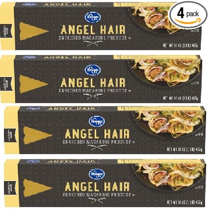 Enriched Spaghetti Product Angel Hair Pasta (4 Boxes 16 oz. each)