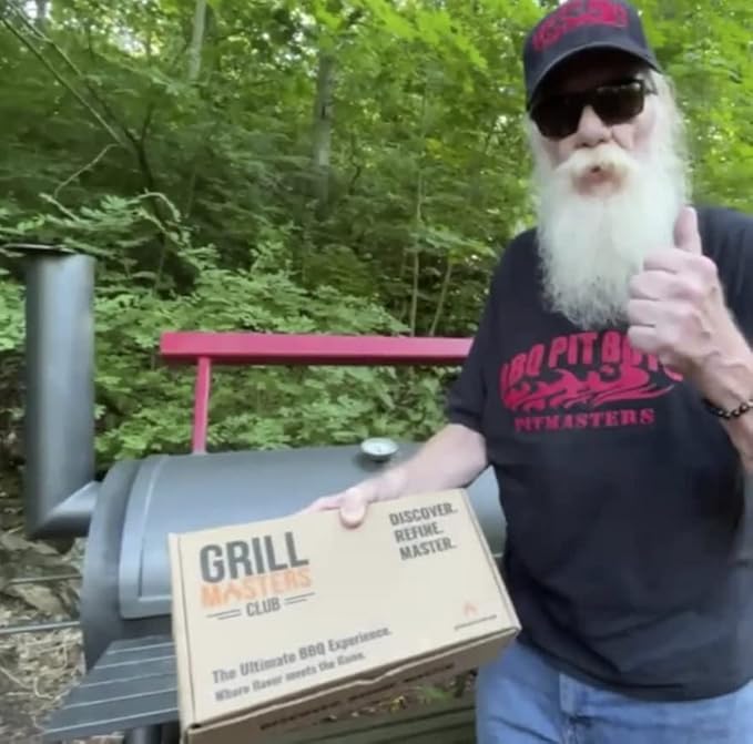 Grill Masters Club Return to the Pit BBQ Box | Premium BBQ Spices Sauces and Seasoning for the Ultimate Grill Master | Essential for Cooking Grilling and Smoking | Perfect Grill Gift for Men &amp