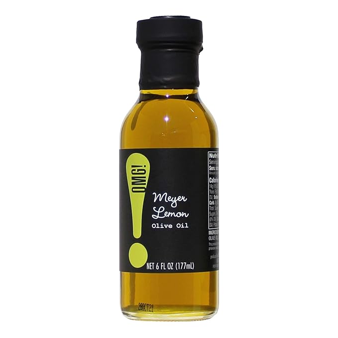 OMG! Gourmet Meyer Lemon Extra Virgin Olive Oil | As found in Pike Place Market (Delicious Perfect for breads veggies salads and marinades) 177ml/6oz