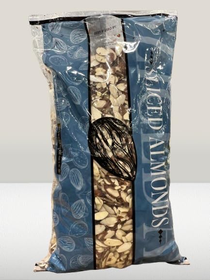 Raw Sliced Almonds 5 Pounds Premium Natural Baking Nuts for Cooking and Toppings