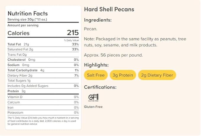 Nuts.com Pecans in Shell 1 Lb &amp Whole Walnuts in Shell 2 Lb – Fresh Unshelled Nuts Naturally Sweet &amp Buttery Flavor Good Source of Protein &amp Fiber