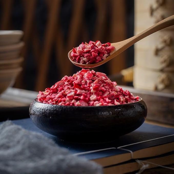 WEIJUEJIYI Frozen Dried Cranberry Slices 65g/2.29oz No Added Sugar Only Cranberries as Ingredients Dried Fruits for Grains Yogurt Beverages Breakfast Snacks and Cooking