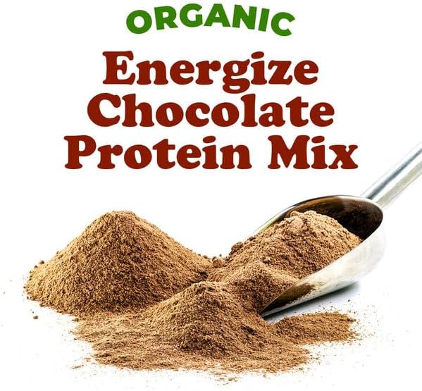 Food to Live Organic Energize Chocolate Protein Mix 2 Pounds – Plant-Based Blend with Hemp and Pumpkin Protein. Cacao Banana and Maca Powders. Perfect for Smoothies and Shakes. Vegan Kosher Bulk