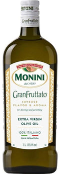 Monini Premium Extra Virgin Olive Oil | GranFruttato for Dressing and Garnishing | Cold Extracted Process Intense Flavor &amp Aroma | 33.8oz (1L)