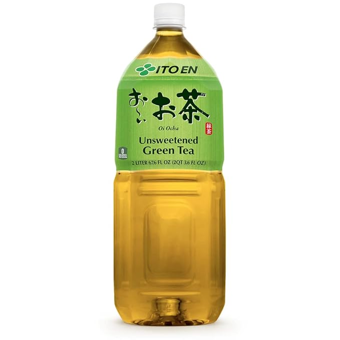 ITO EN Oi Ocha Green Tea Sugar Free 2 Liter Bottle 67.6 Ounce (Pack of 6)