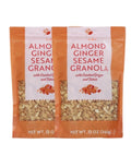 Almond Ginger Sesame Granola 12 oz each (2 Pack Almonds Sesame Ginger)