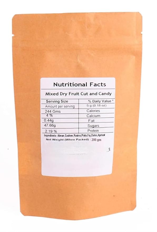 Generic Oraganic Mix Nuturitious Mixed Fruits Cutting &amp Dried Fruits Super Healthy Combo Snack - 200 Grams
