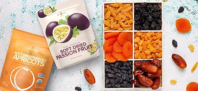 Amphora Spicy Organic Mangoes Snack Fruits Vegan Kosher Gluten Free - 3 Oz Bag (Pack of 6)