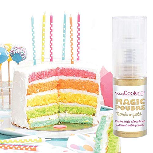 Rainbow cake kit + Golden edible powder