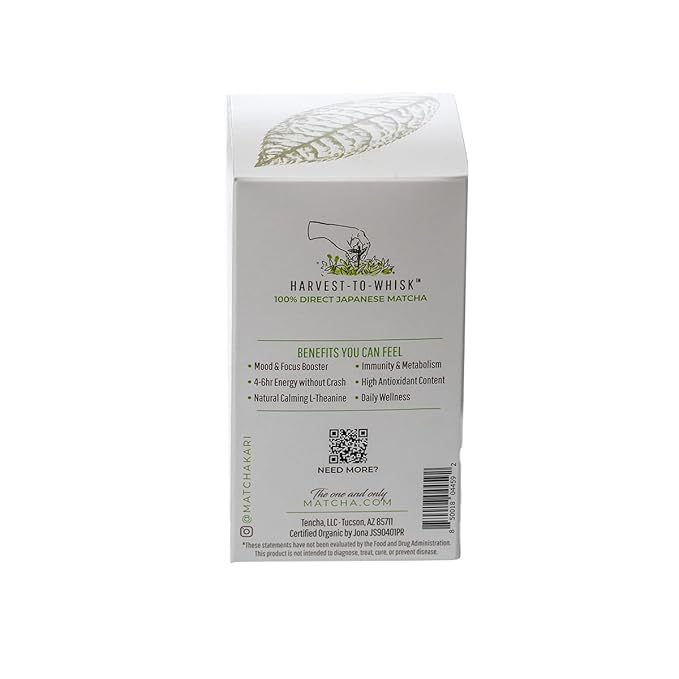 Matcha Kari Green Tea Powder Bags - Organic Superior Japanese Matcha Green Tea - Tencha Whole Leaf Bags - 20